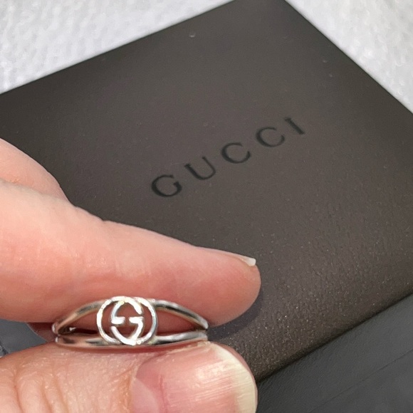 🎁GUCCI INTERLOCKING GG RING size:5.5/6🎁 - Picture 3 of 13